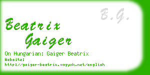 beatrix gaiger business card